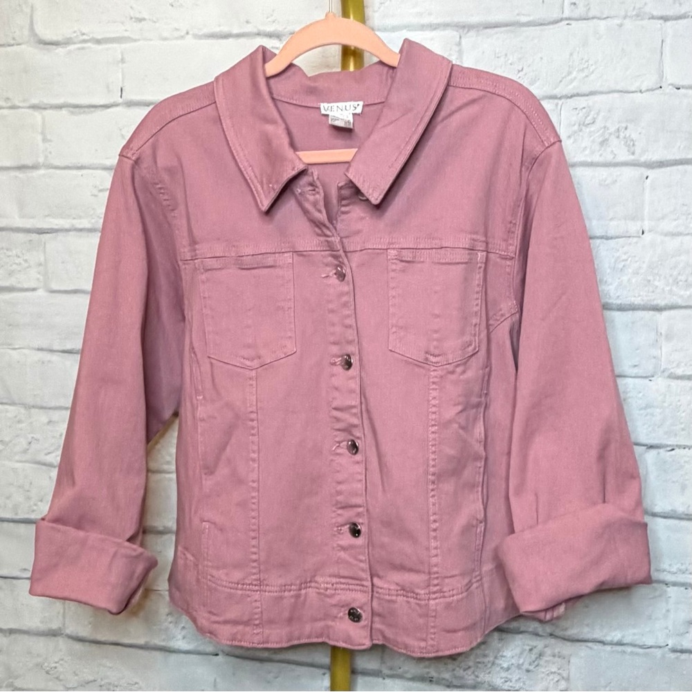 VENUS Blush Pink Jean Jacket